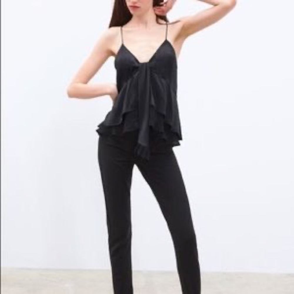 Zara NWT Black Tank